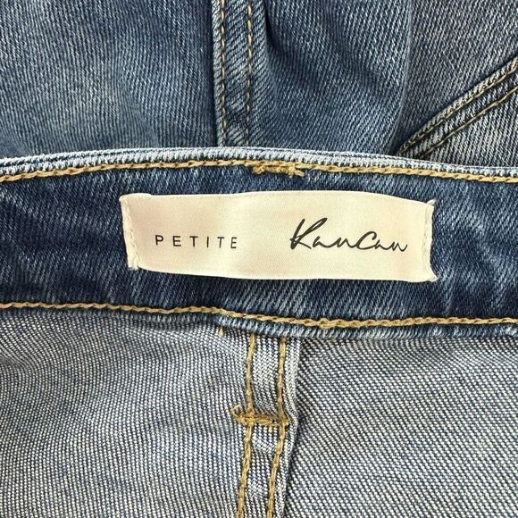 KanCan Peyton High Rise Button Fly Flare Jeans Women’s 31” Distressed Raw Hem - Picture 6 of 12